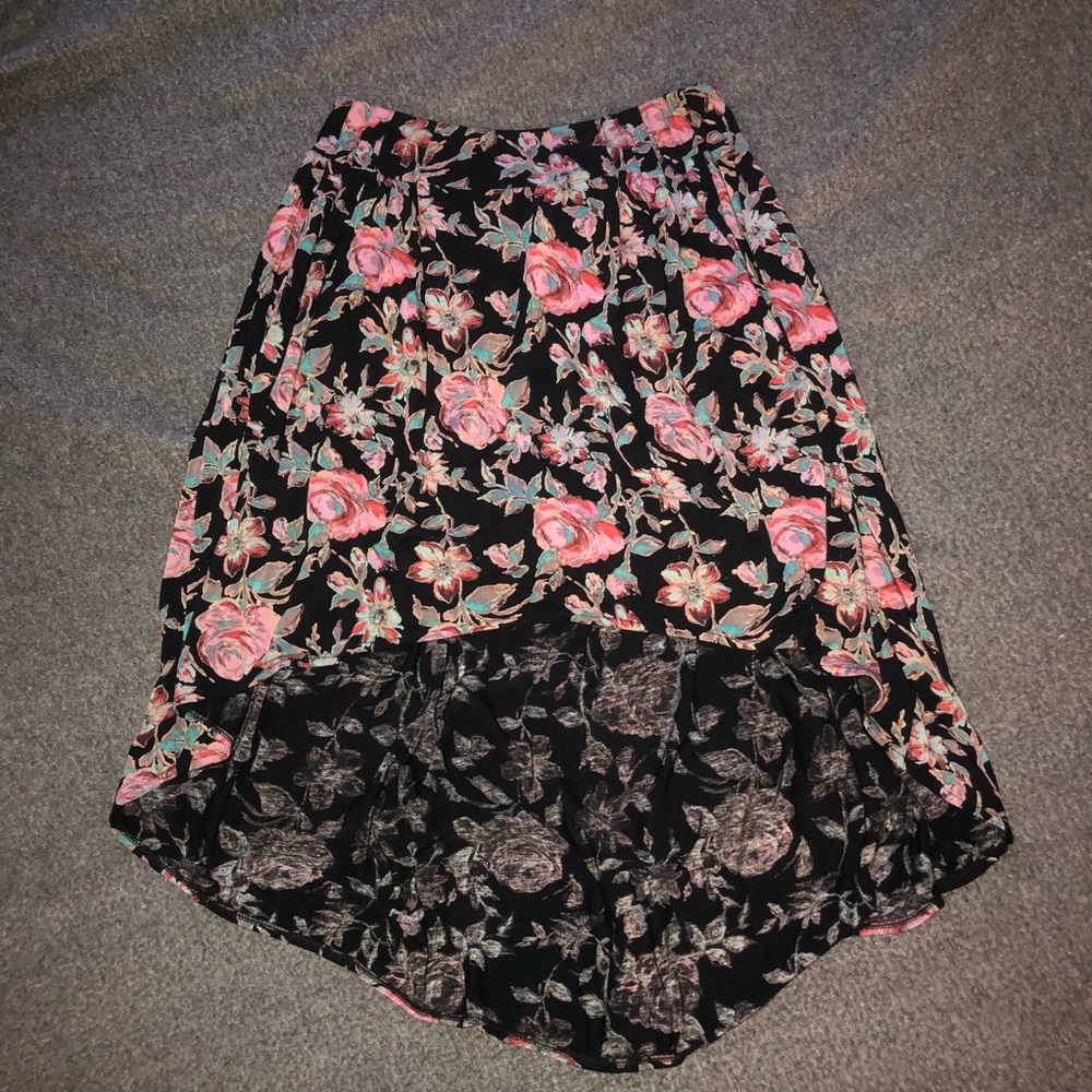 Floral High Low Skirt from Urban Outfitters